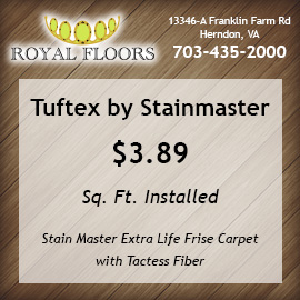 Tuftex by Stainmaster $3.89 per Sq. Ft. Installed